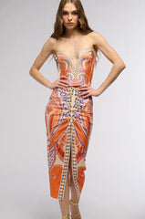 MEET AT SUNSET CORSET AND MIDI SKIRT MATCHING SET