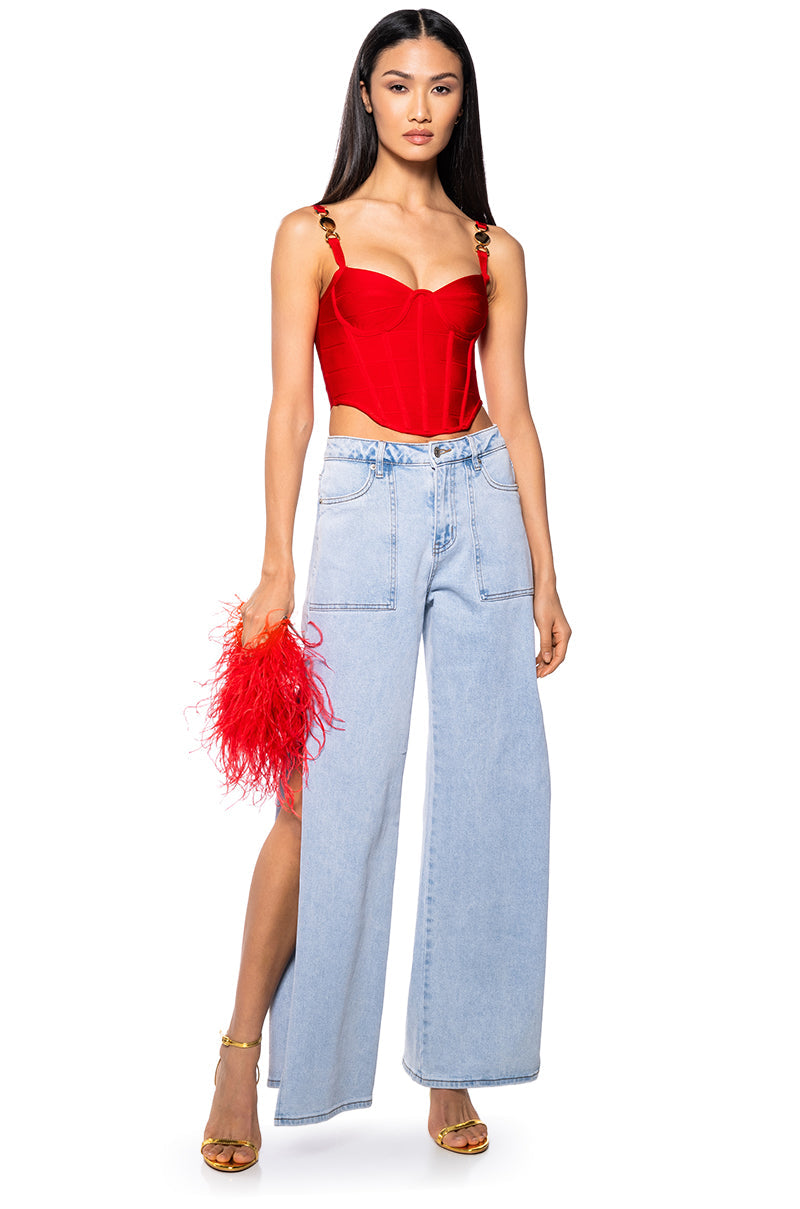 MIAMI MAMI SLEEVELESS KNIT CORSET TOP