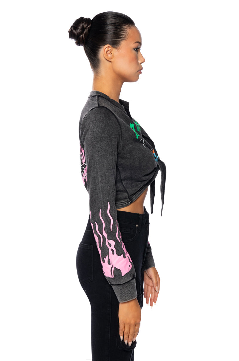 MIND CONTROL WRAP SWEATSHIRT