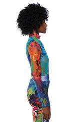 MIND GAMES LONG SLEEVE MESH BODYSUIT