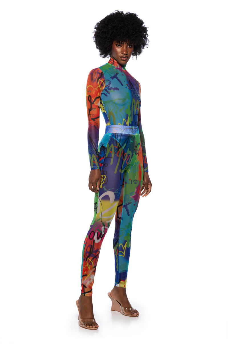 MIND GAMES HIGH WAISTED MESH LEGGING