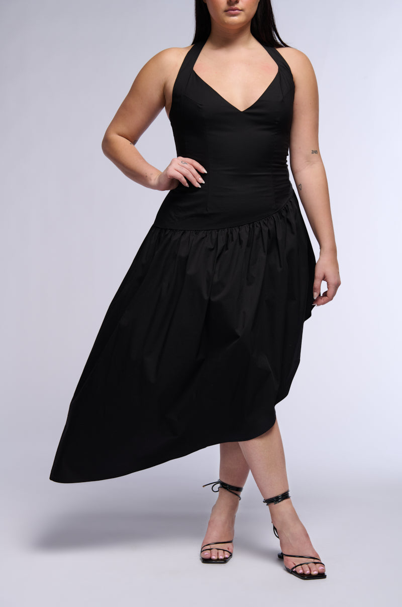 MYKONOS POPLIN MIDI DRESS