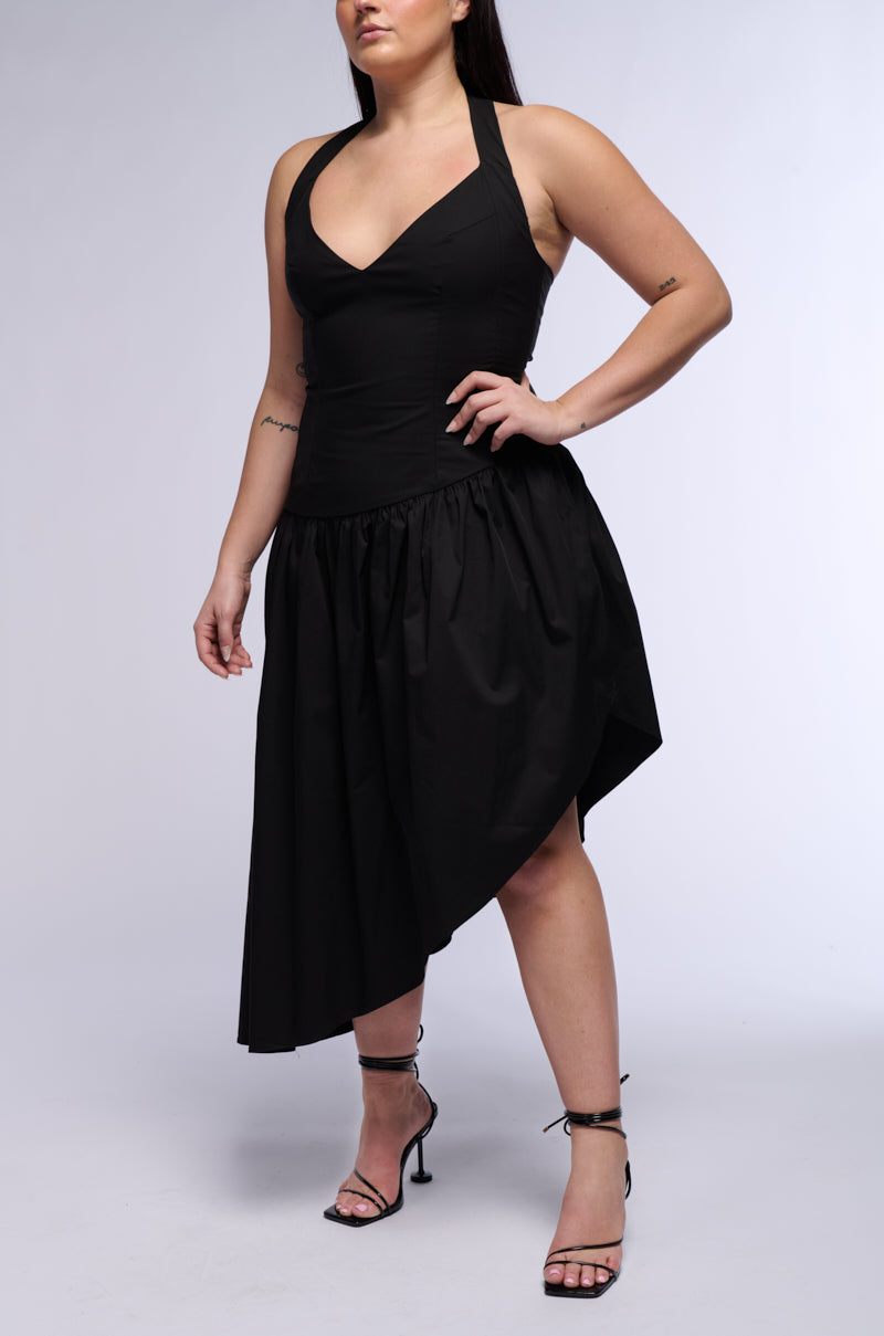 MYKONOS POPLIN MIDI DRESS