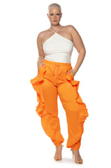 MELANIE RUFFLE DETAILED JOGGER