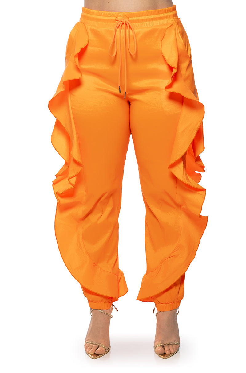 MELANIE RUFFLE DETAILED JOGGER