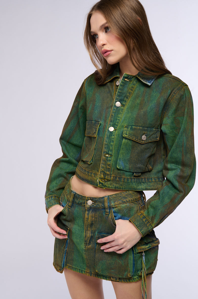 NIGHT GAZING COLORFUL DENIM JACKET