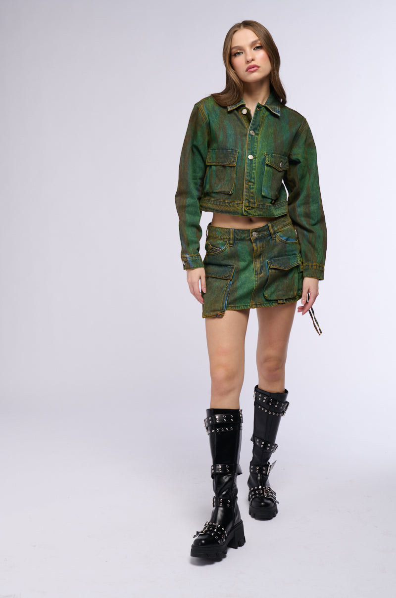 NIGHT GAZING COLORFUL DENIM JACKET