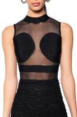 NOW YOU SEE ME MESH MAXI DRESS