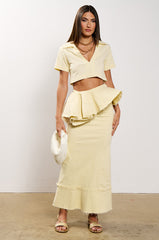 OCEAN BREEZE SHORT SLEEVE STRETCH LINEN COLLARED SHIRT