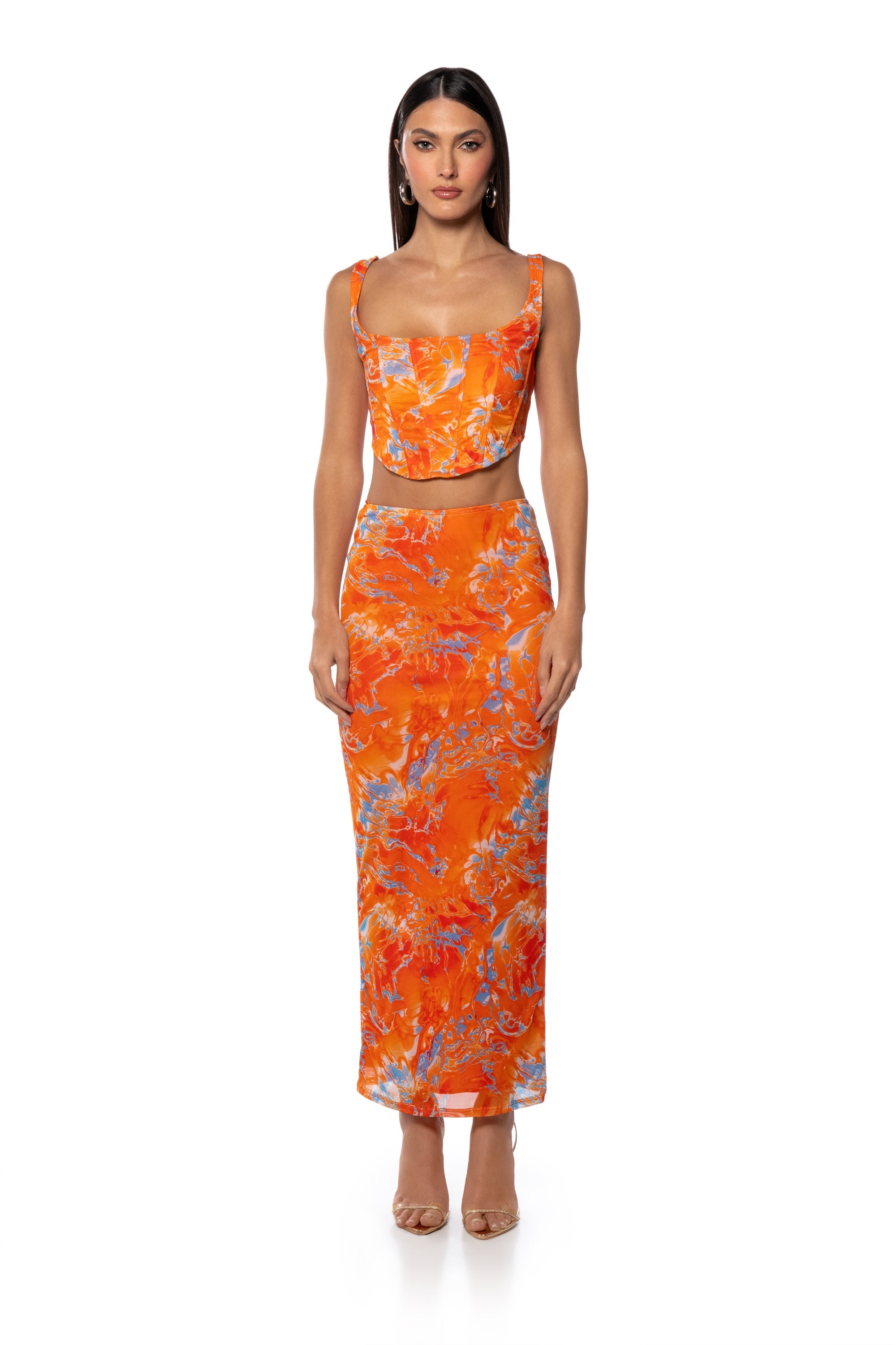 ON THE SHORE MIDI SKIRT