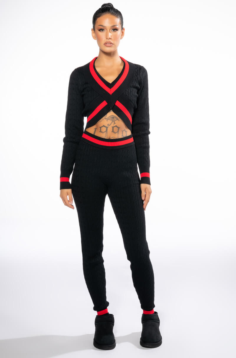 ONE LOVE STRIPE SWEATER LEGGING