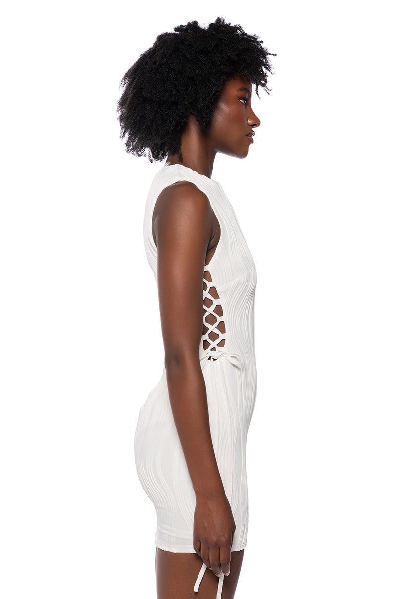 VERONICA SIDE TIE MINI DRESS