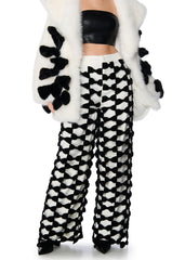 OPAL ALL OVER BOW DETAIL WIDE LEG PANT