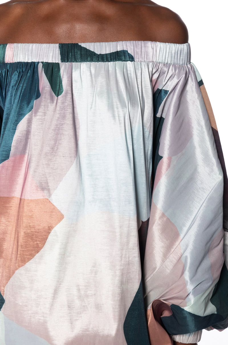 OUT FOR BRUNCH PATTERNED MINI DRESS