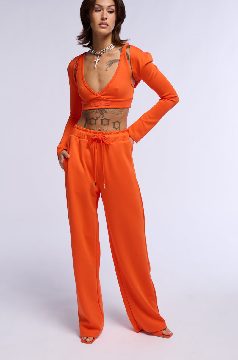 PAXTON SUPER LUXE BOLERO TOP IN ORANGE