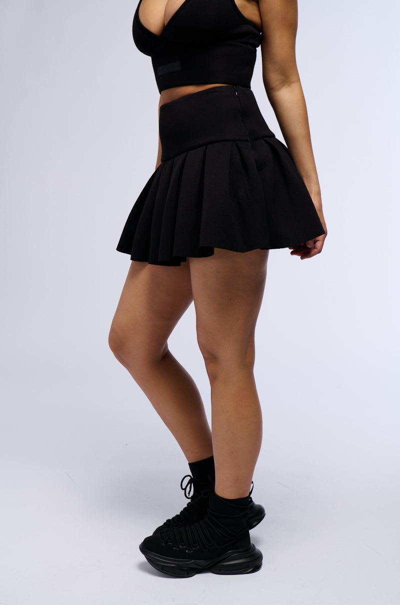 PAXTON SUPER LUXE PLEATED MINI SKIRT