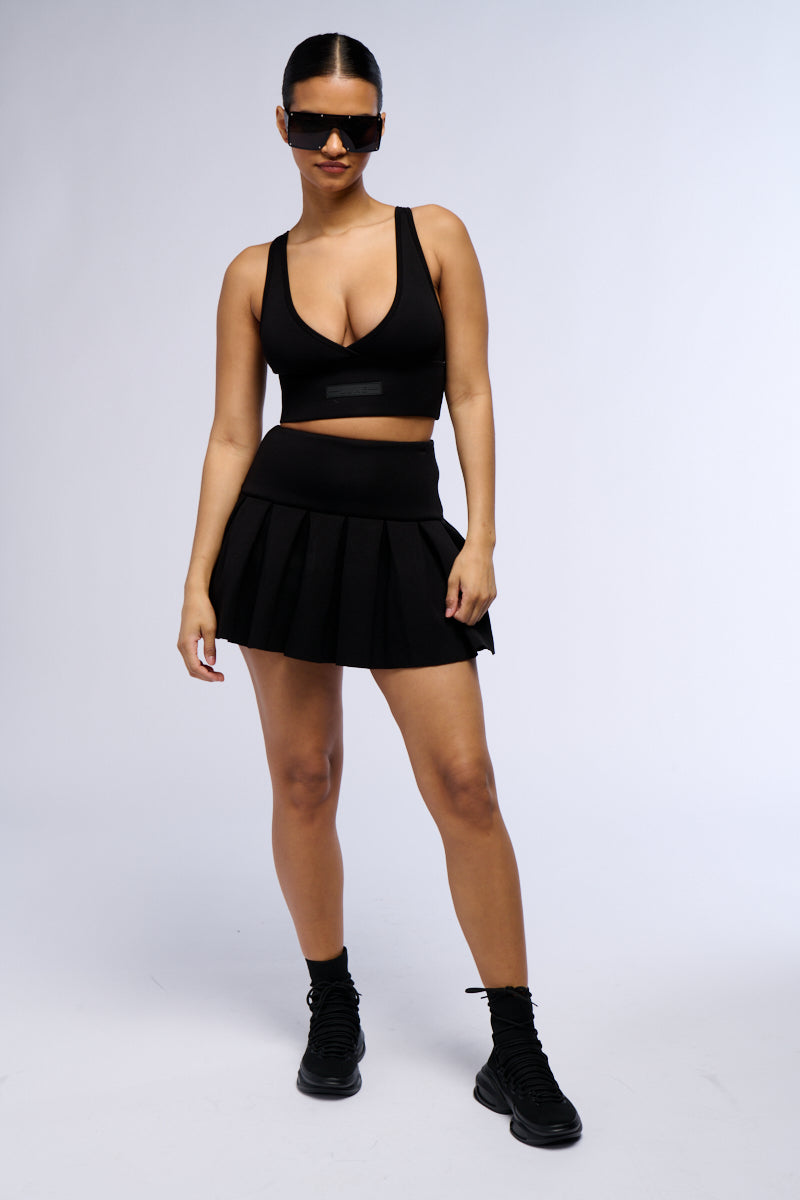 PAXTON SUPER LUXE PLEATED MINI SKIRT