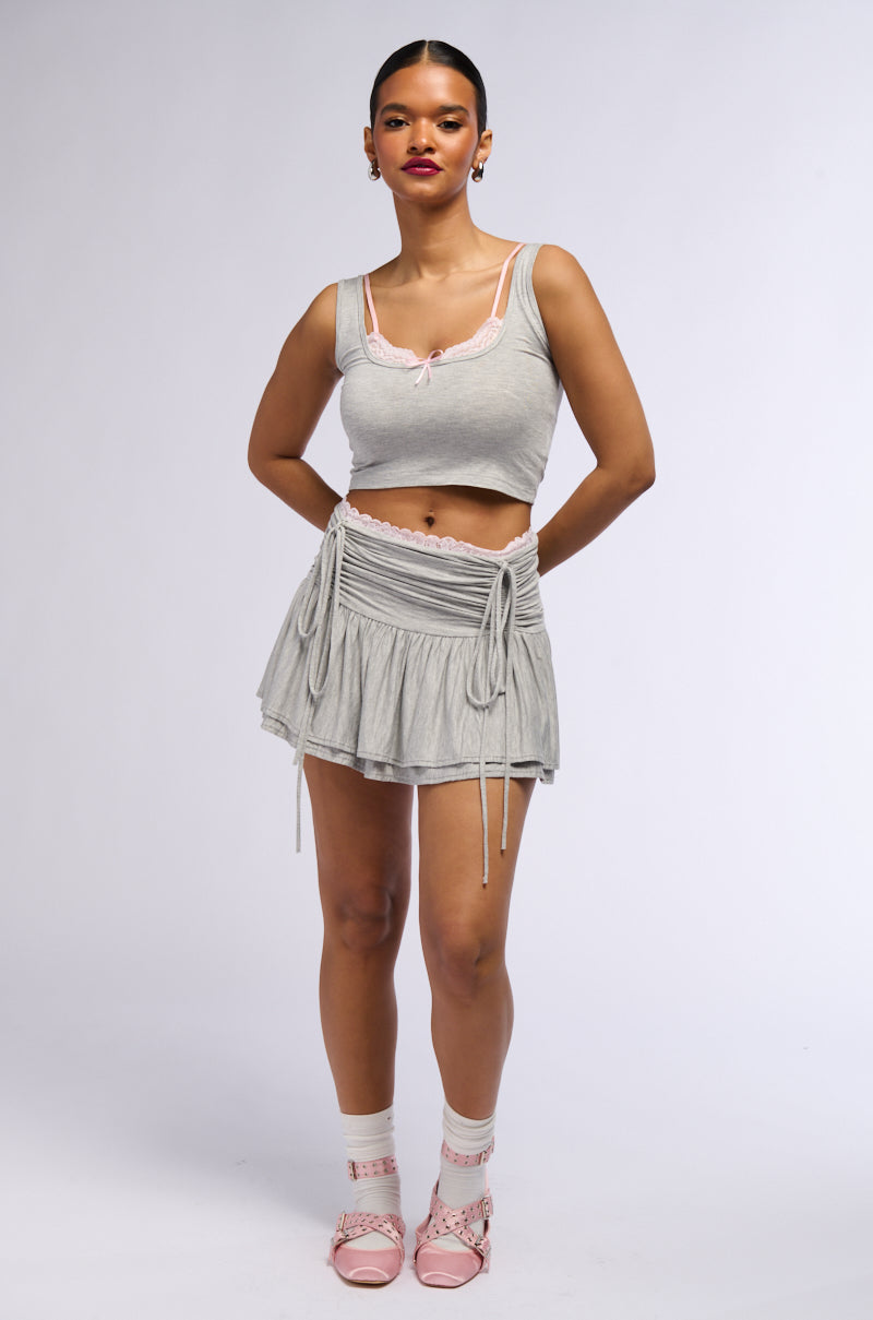 PLAY NICE LACE DETAILED TANK