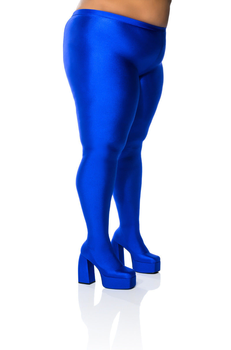 AZALA WANG HEYHEY DISCO STRETCH CHUNKY PLUS PANT BOOT IN FUCHSIA