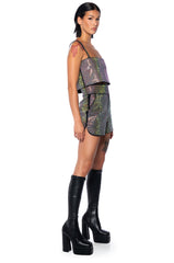 POP STAR HOT FIX RECTANGLE CROP TOP