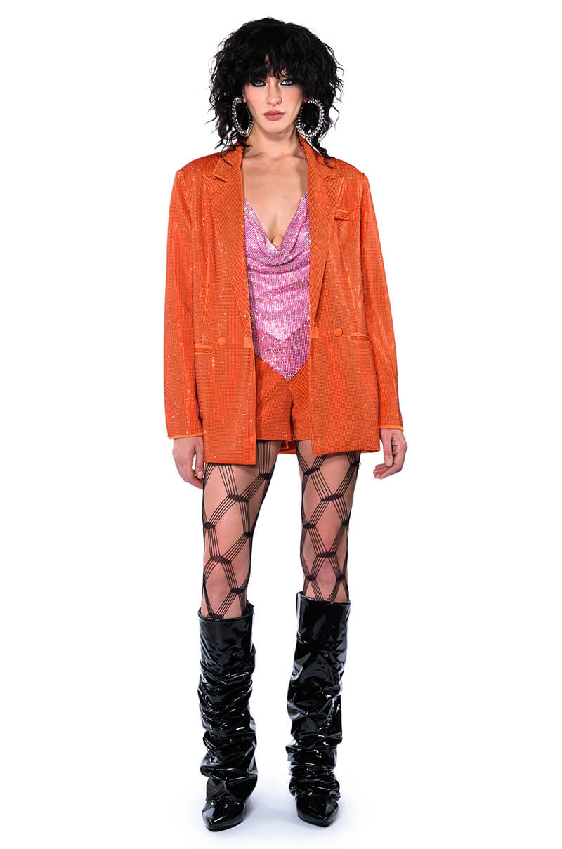 POP STAR SHINE BRIGHT RHINESTONE HOT SHORT