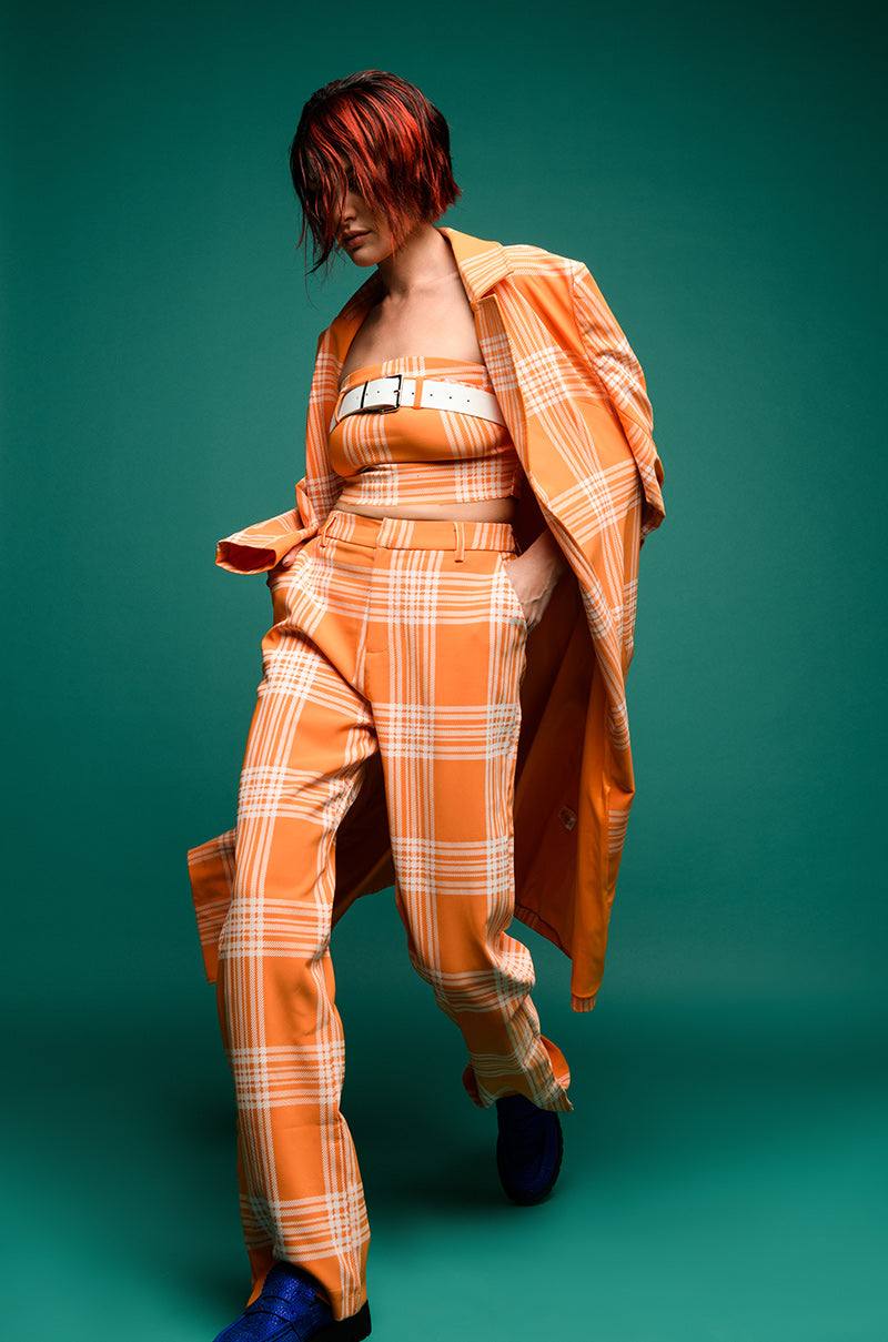 POPSICLE BRIGHT PLAID CROP TOP