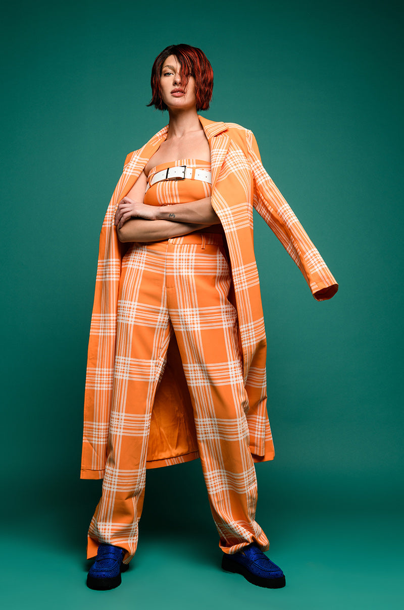 POPSICLE BRIGHT PLAID CROP TOP