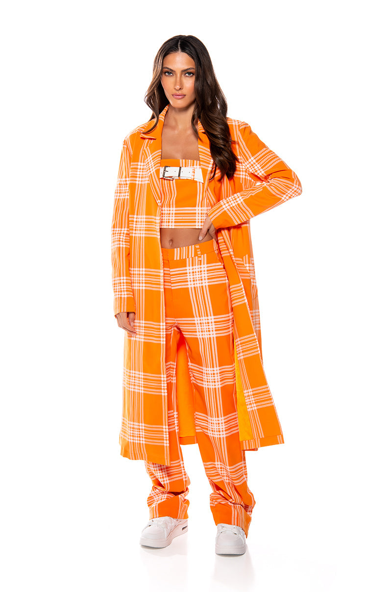 POPSICLE BRIGHT PLAID CROP TOP