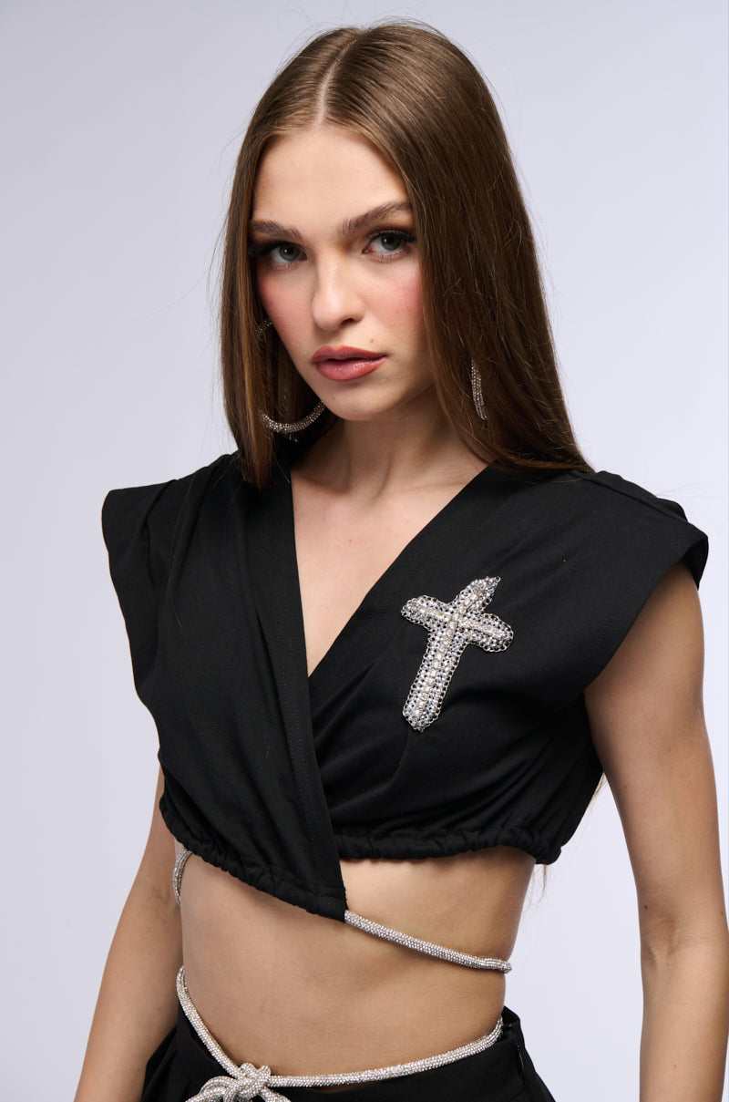 PRAY 4 LOVE EMBELLISHED TOP