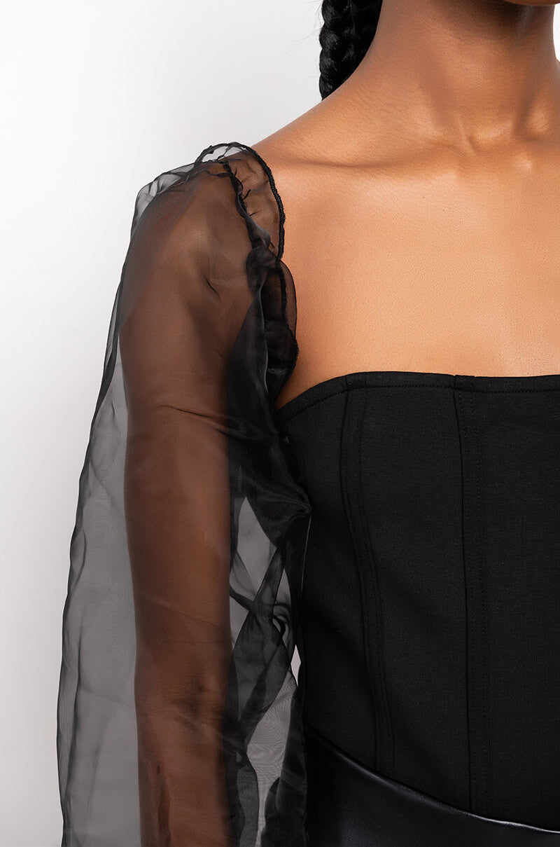 NADINE ATTACHED SLEEVE BODYSUIT