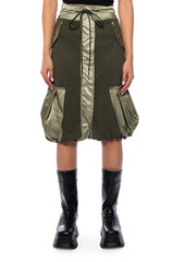 QUINCY COLOR BLOCKED MIDI SKIRT