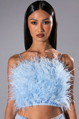REAL OSTRICH FEATHER TOP