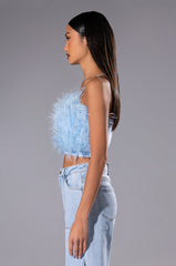 REAL OSTRICH FEATHER TOP