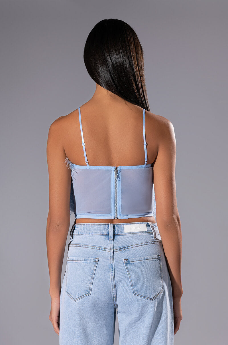 REAL OSTRICH FEATHER TOP