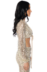 RIGHT DECISION SEQUIN TIE AROUND TOP