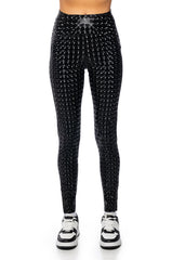 RIO CHECKER PRINT HIGH RISE LEGGING WITH 4 WAY STRETCH