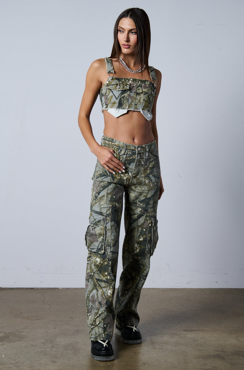 RITCHEY PRINTED WIDE LEG JEANS