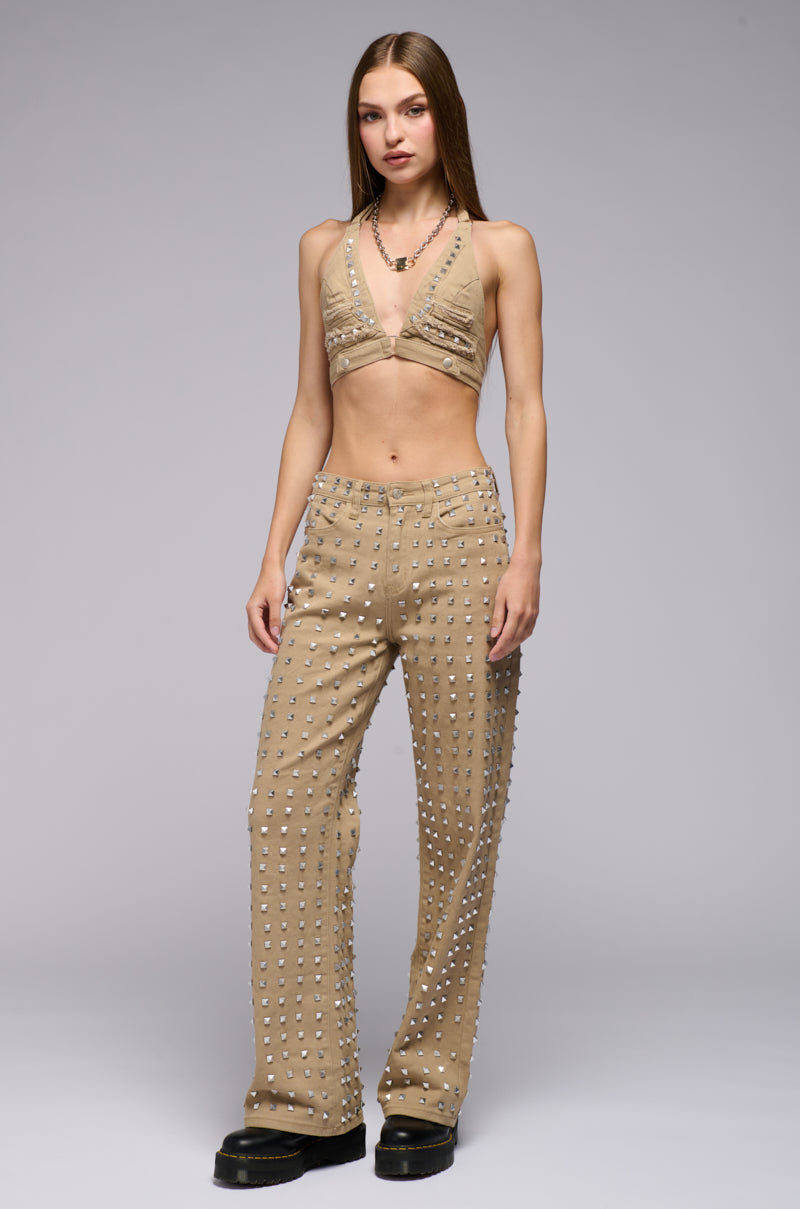 ROCKSTAR MAMI STUDDED BRA TOP