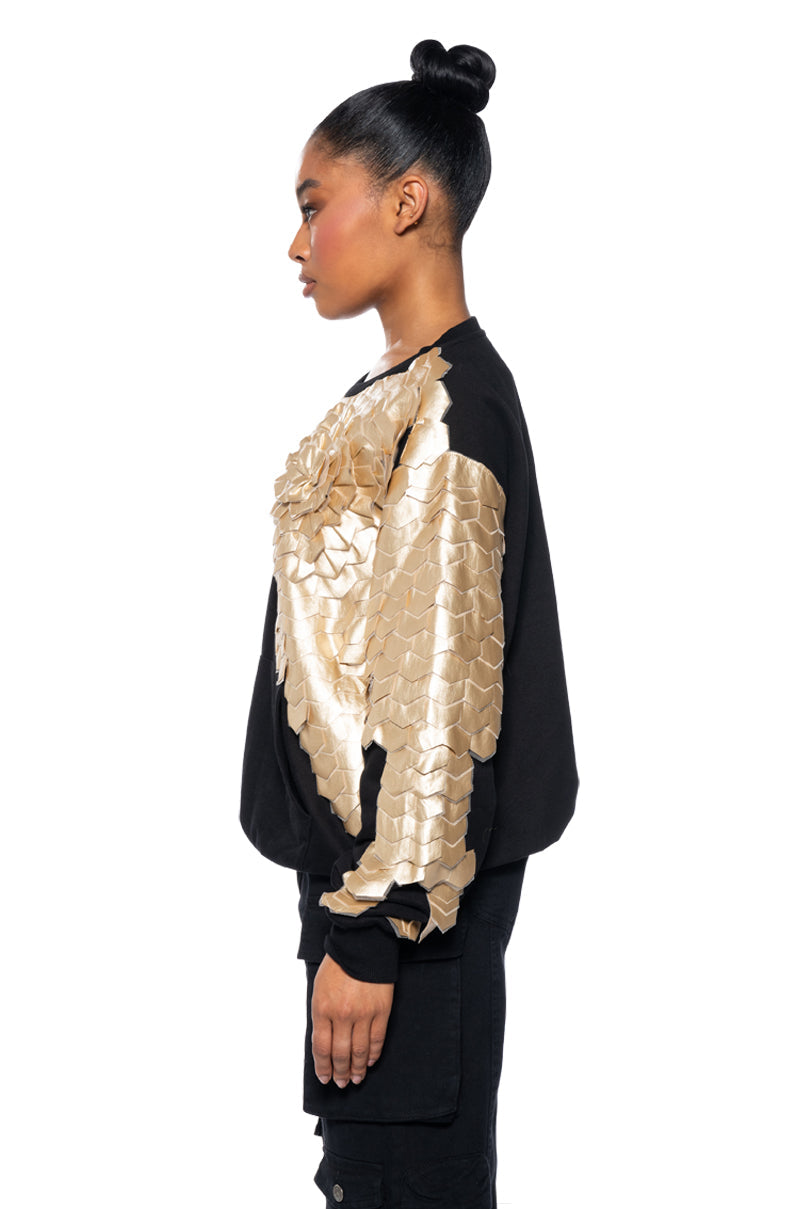 RUN IT TEXTURED CREWNECK