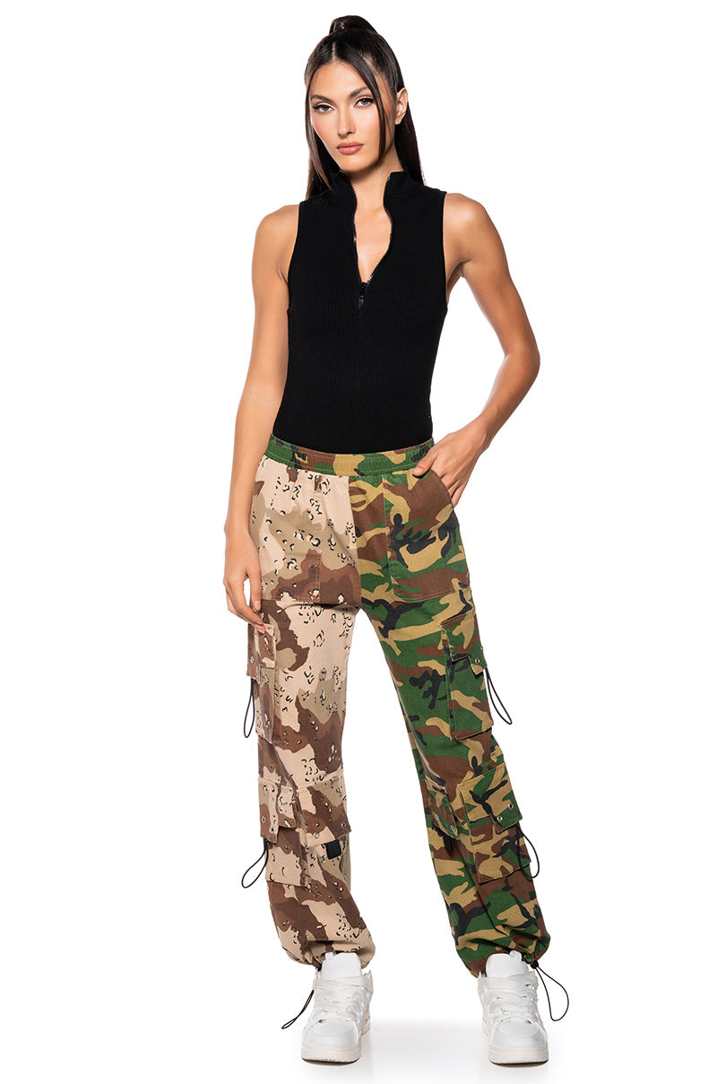 RYANN CAMO COLOR BLOCKED CARGO PANT