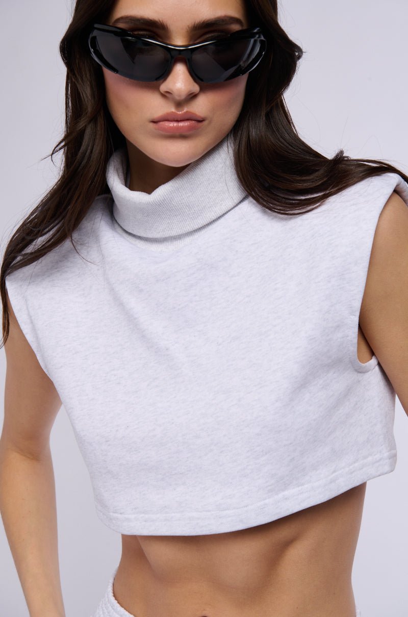 SATURDAZE TURTLENECK SLEEVELESS TOP