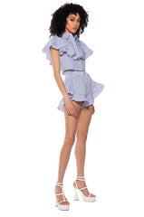 ALICE RUFFLE DETAIL POPLIN SHIRT