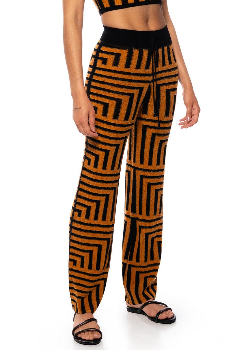 SAVANNAH WIDE LEG ORANGE PANTS