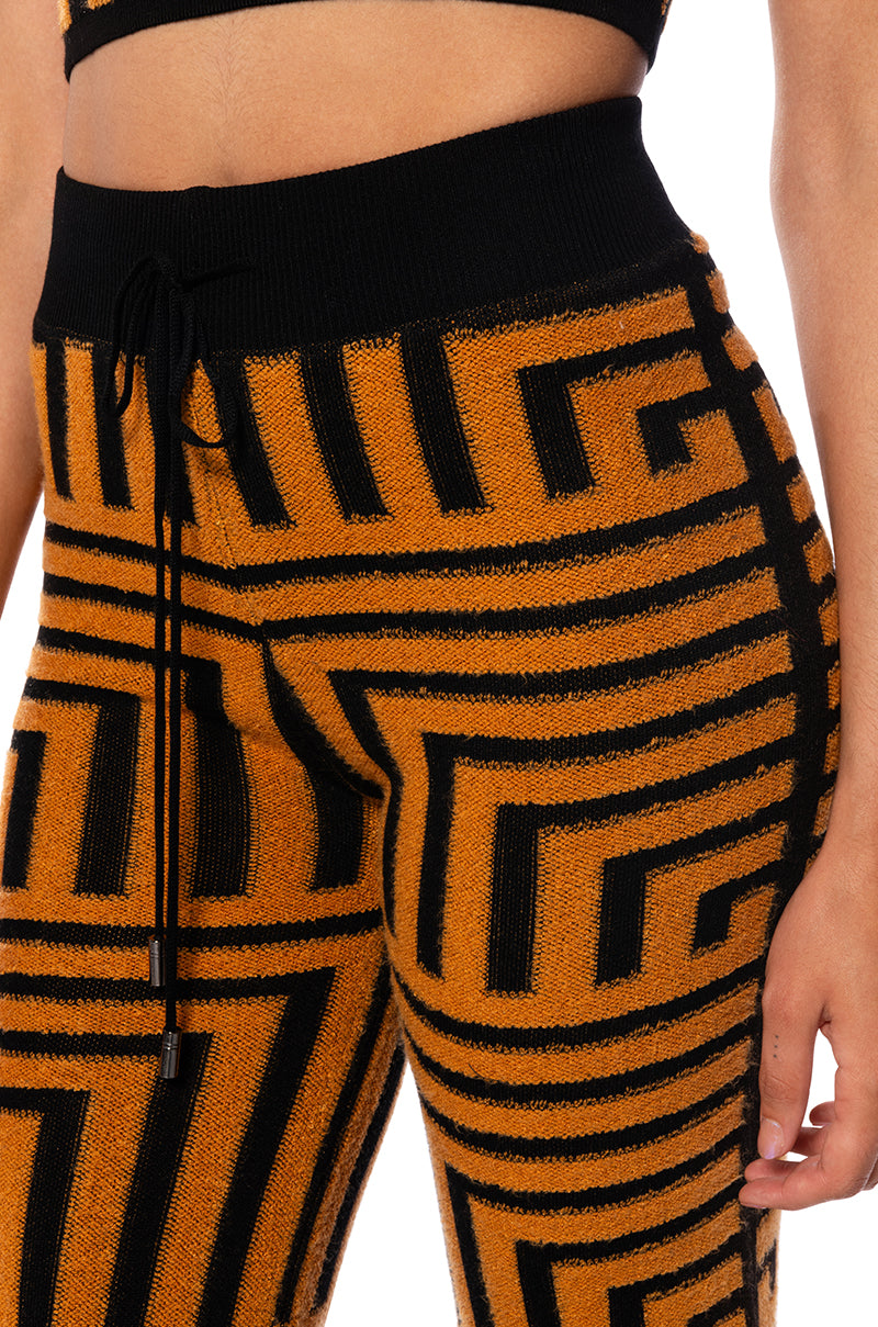 SAVANNAH WIDE LEG ORANGE PANTS