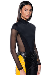 SEALED LIPS LONG SLEEVE MESH BODYSUIT