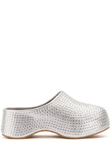 EMELIA EMBELLISHED CLOG IN SILVER