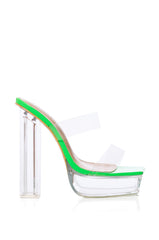 SHAMELESS PVC SANDAL IN GREEN