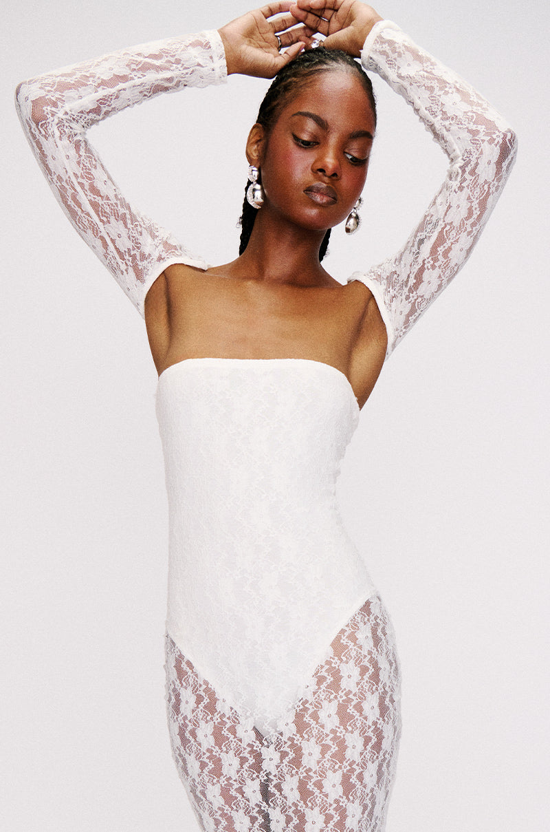 SIANNE LONG SLEEVE FLORAL LACE BOLERO