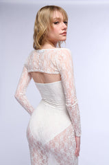 SIANNE LONG SLEEVE FLORAL LACE BOLERO