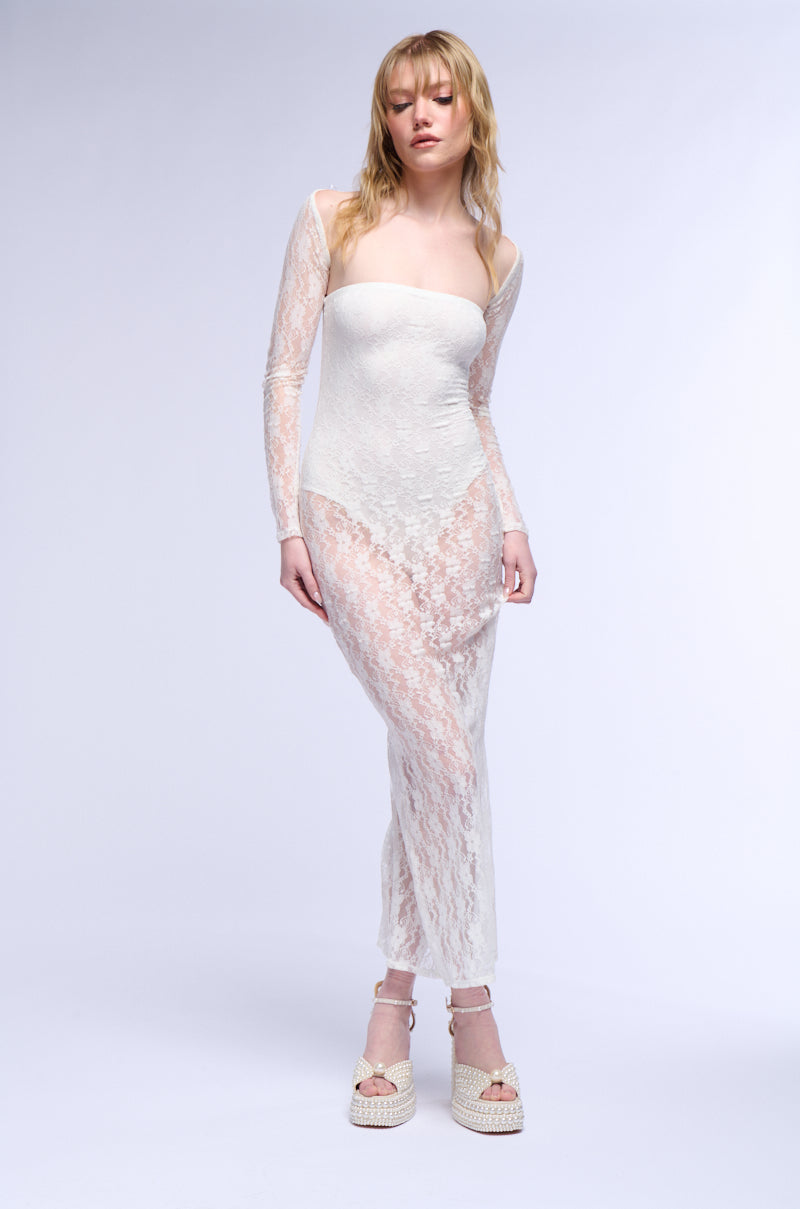 SIANNE LONG SLEEVE FLORAL LACE BOLERO